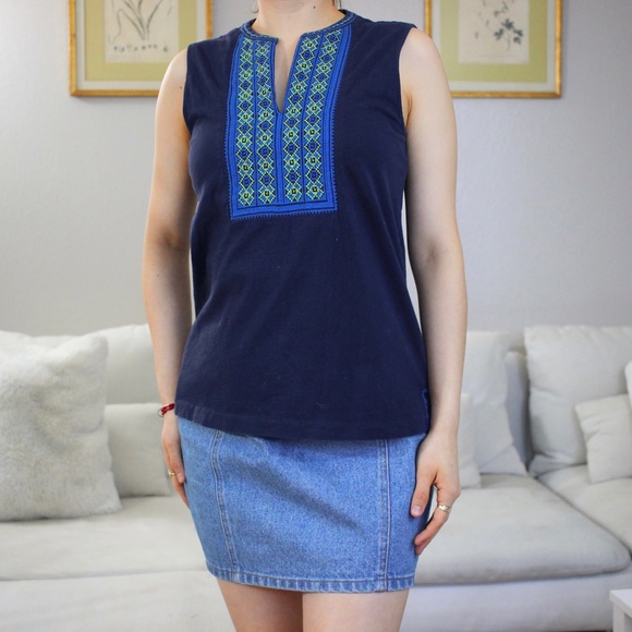 J.Crew Embroidered Tank Top Blouse - Picture 6 of 6